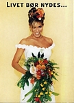 danish Accept Card postcard 1998 - bride