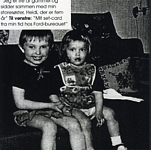 little Renée with her sister b/w - danish EUROWOMAN 09/04