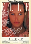 KARIN model agency sed card 17.08.87 french ELLE cover by Gilles Bensimon