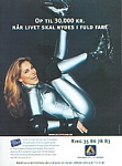 Accept Card 4 silver leotard rollerblade lying - danish FEMINA #17 1998