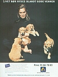 Accept Card 7 with dog babies - danish FEMINA #14 1998