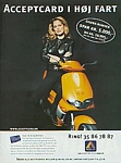 Accept Card 8 with motor bike - danish KIG IND 1998