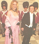 danish - 1998 royal party, pink dress, with  Thomas