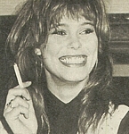 danish - at her agency 1985 with cigarette laughing