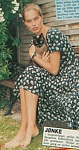 danish SE OG HOR 1992 - flower dress holding cat