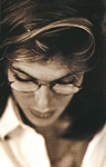 unknown scandinavian mag. - 1995  b/w reading, glasses