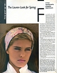 "The Lauren Look for Spring" 1 - U.S. HB 2-85 by Art Kane