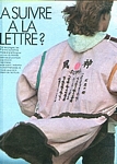 french ELLE 16. Aug. 1983 "A SUIVRE A LA LETTRE?" 1 by Gilles Bensimon