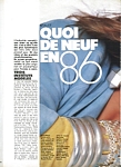 "QOUI DE NEUF" 1a french Madame Figaro 11.01.86 by Bill King