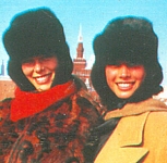 danish - 1987 moscow with Christy Turlington fur cabs