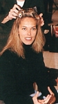 danish SE OG HOR Sep. 1997 - behind a shoot, getting her hair done