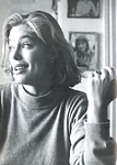 danish book Spotlight - b/w 1991 with short hair in her house