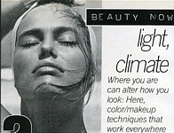U.S. VOGUE Jan. 1985 "Beauty Now light, climate" by Denis Piel